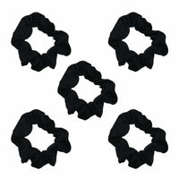 Black satin sleep scrunchies
