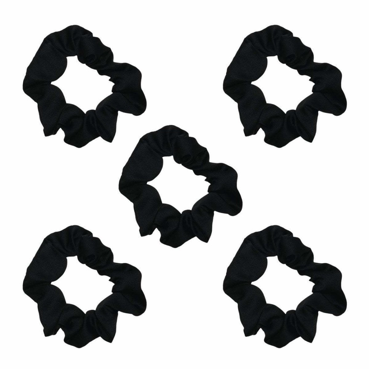 Black satin sleep scrunchies