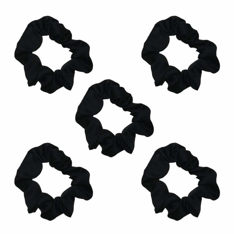 Black satin sleep scrunchies