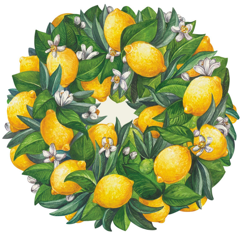 Lemon Wreath Die-Cut Placemat Sheets Placemat