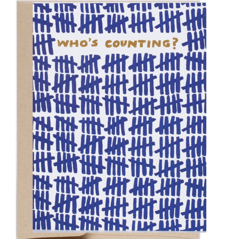 who's counting  greeting card
