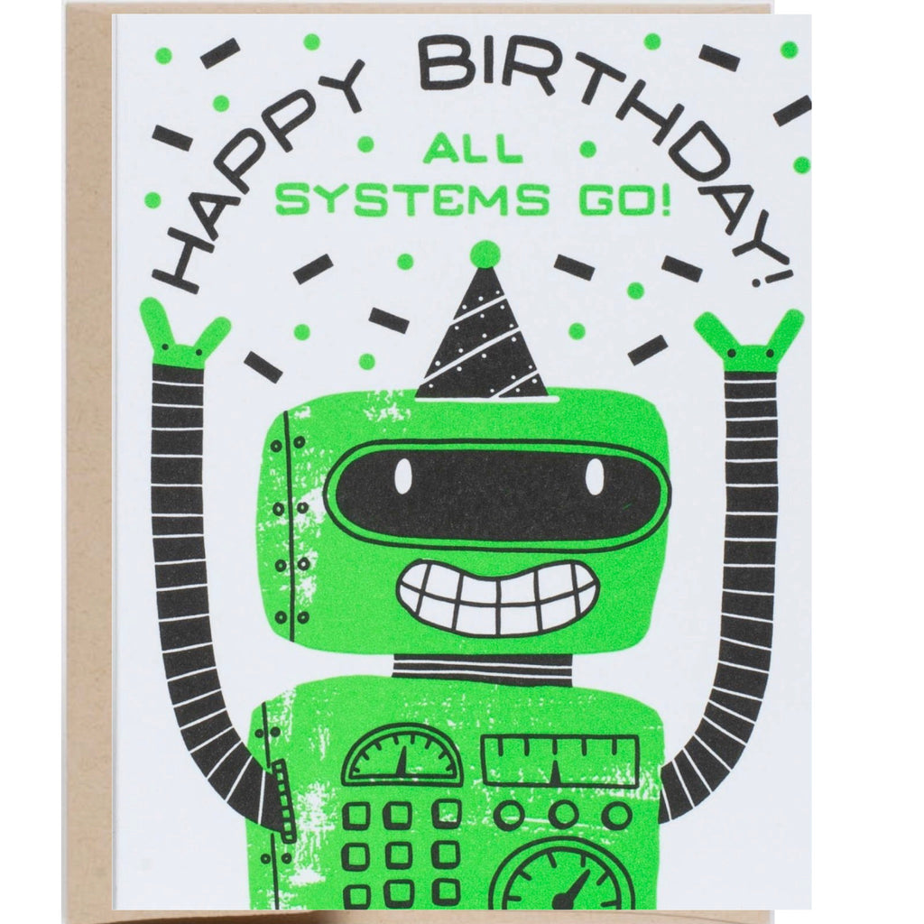 robo birthday greeting card