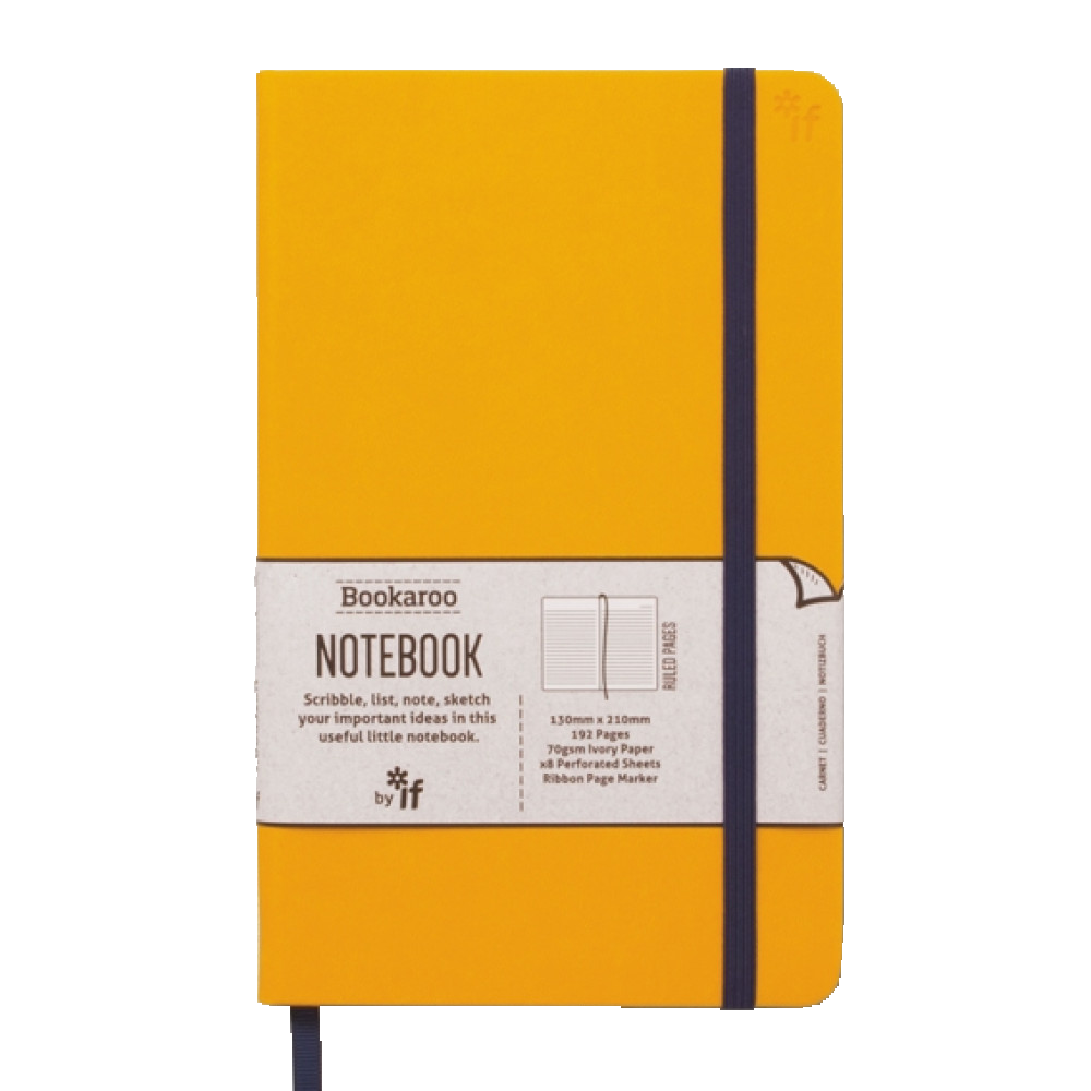 mustard- BOOKaroo A5 notebook