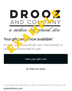 gift card certificate