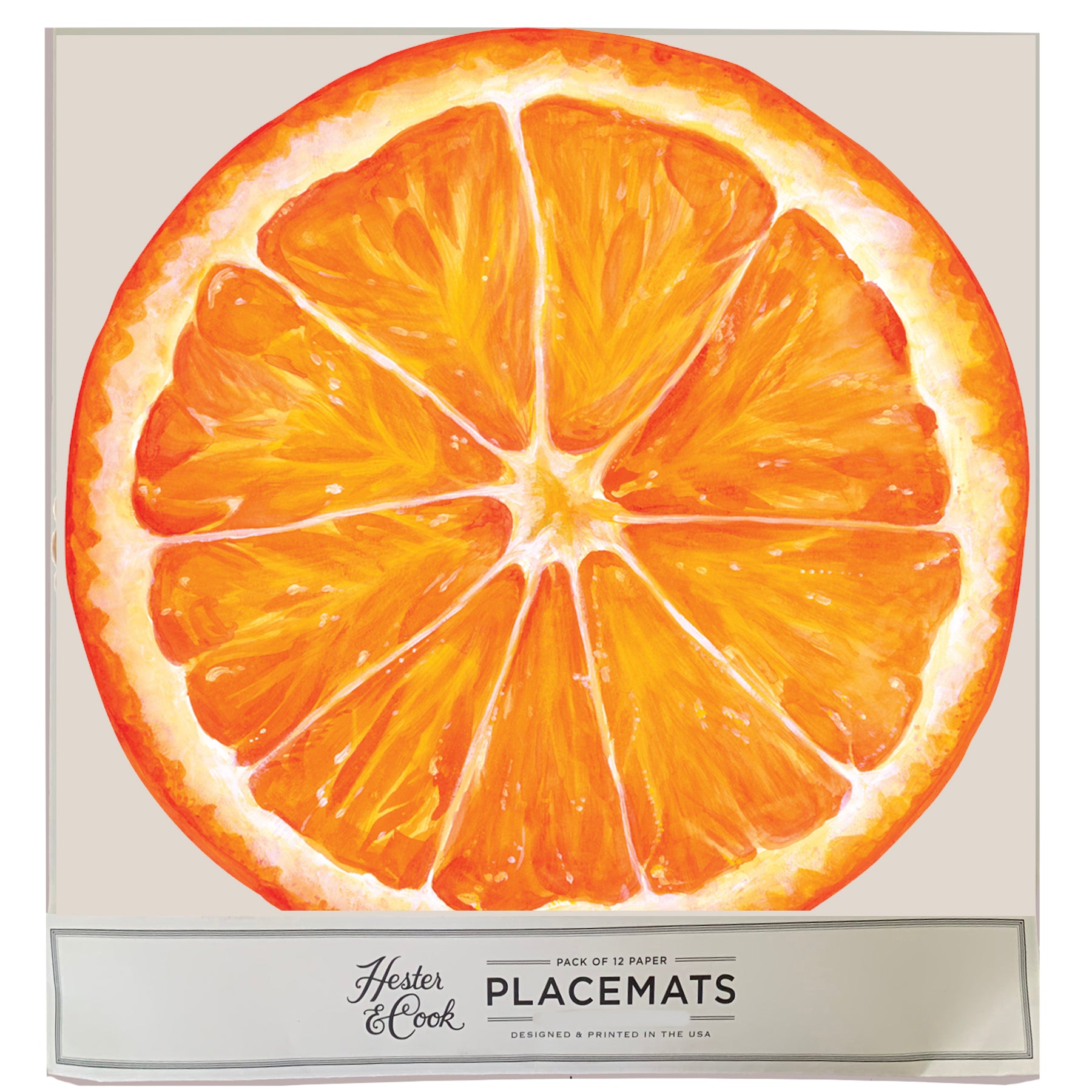 Die Cut Orange Slice: paper placemats