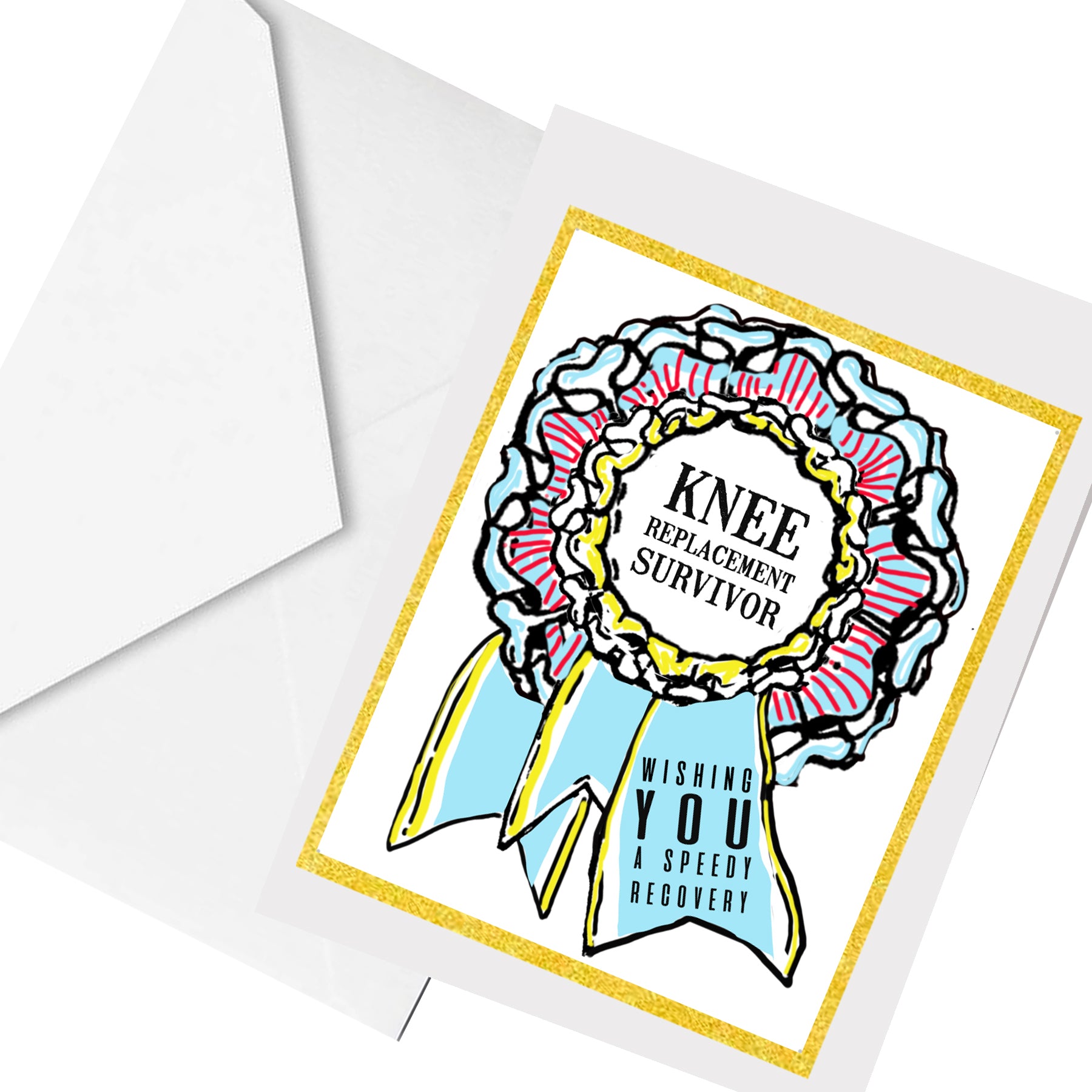 new knee... greeting card