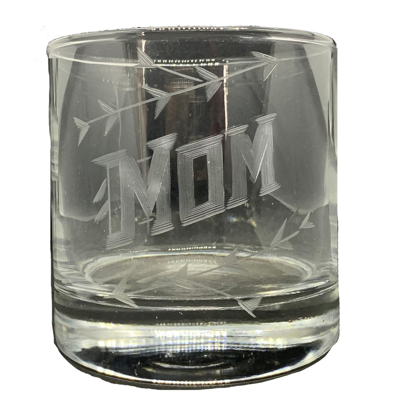 MOM rocks glass