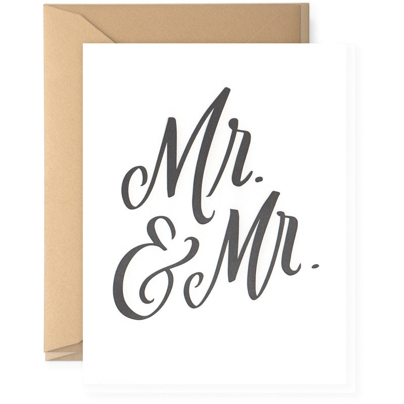 Mr. & Mr... greeting card