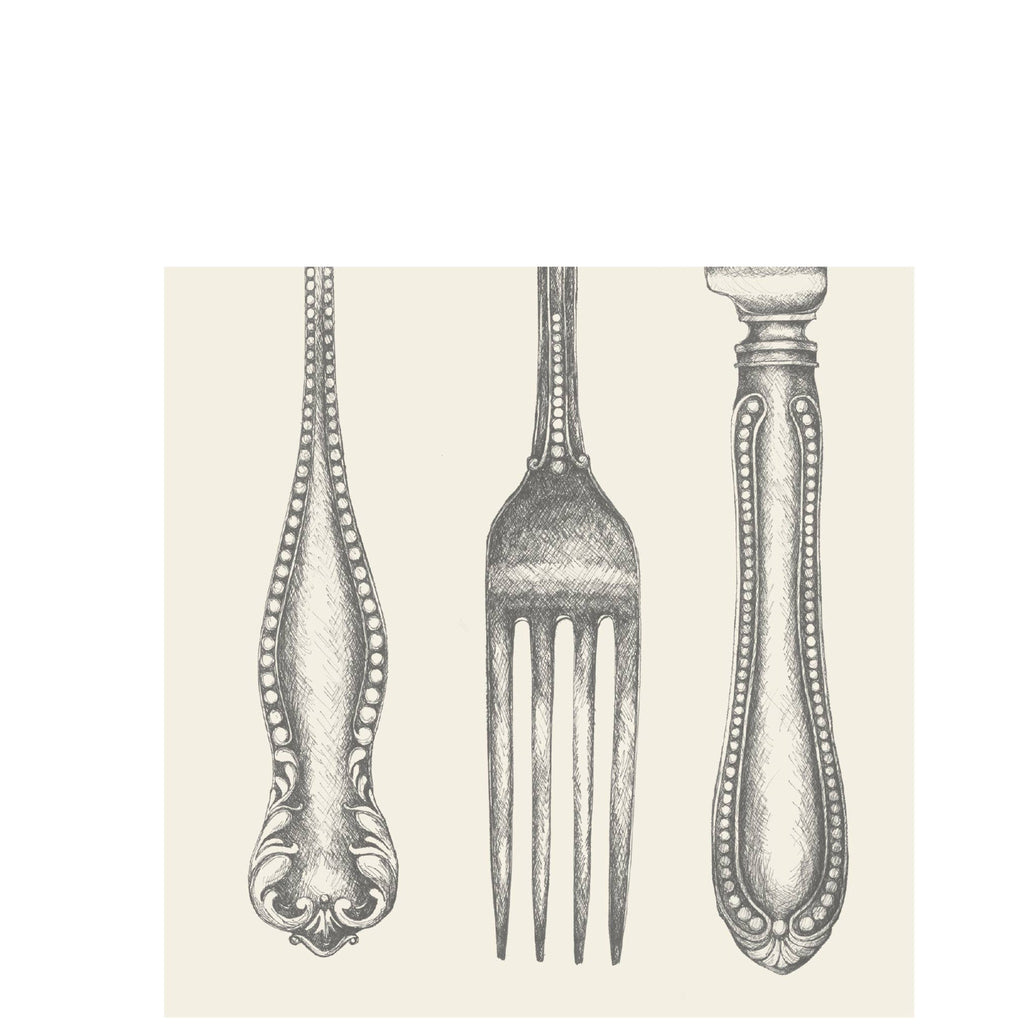 silverware cocktail napkin