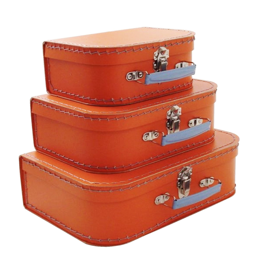 mini orange suitcase