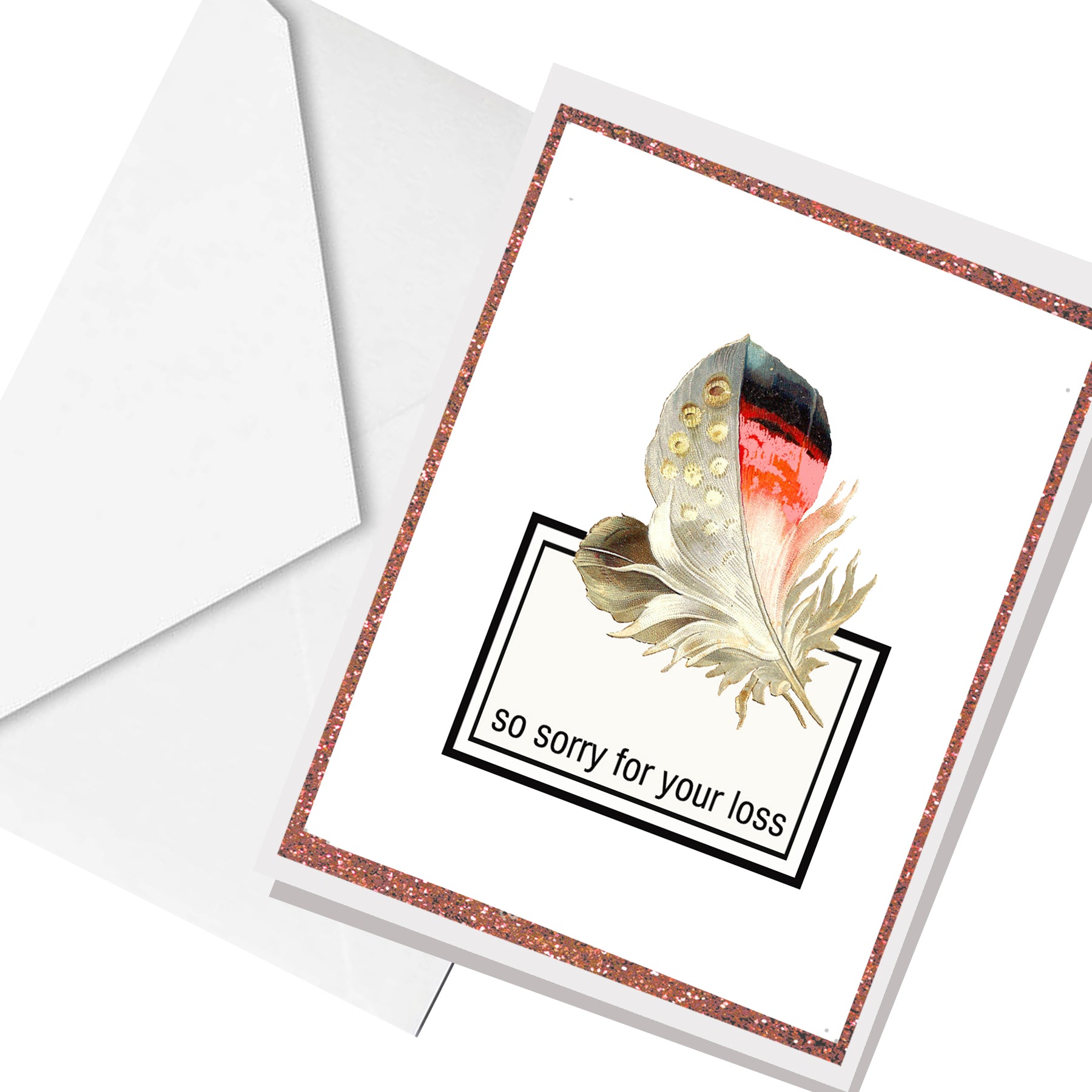 so sorry. (pinks) .. greeting card