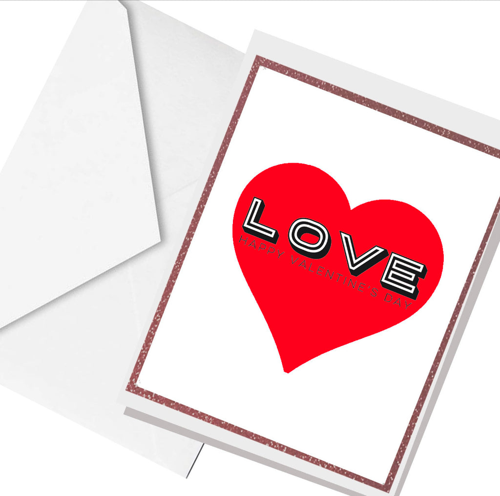 valentine love RED.. greeting card