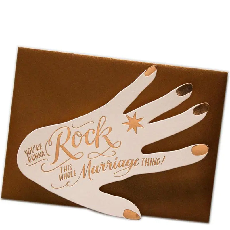 deluxe ROCK this marriage : greeting card