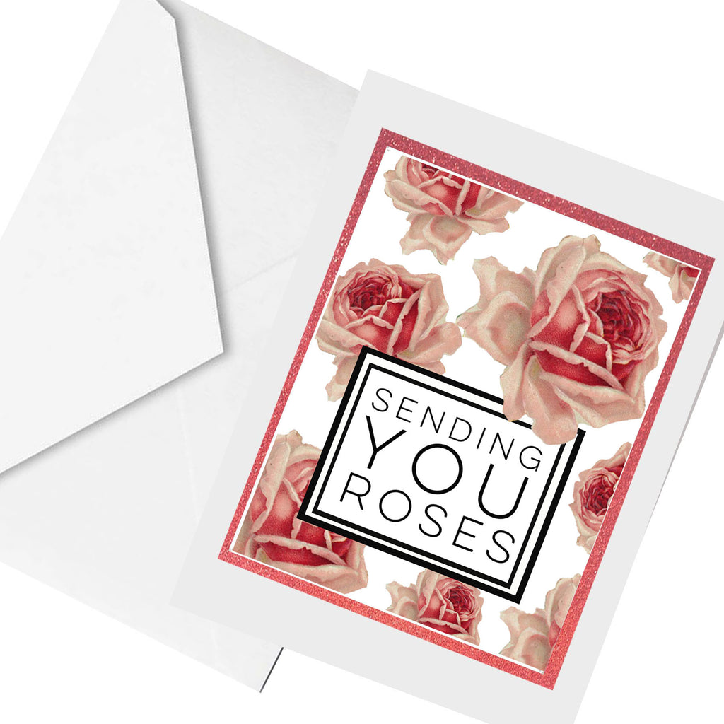 sending roses... greeting card