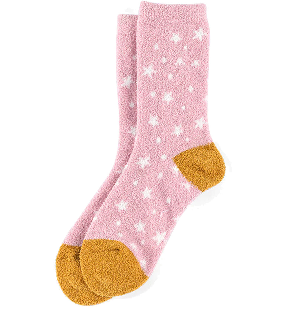 pink star socks
