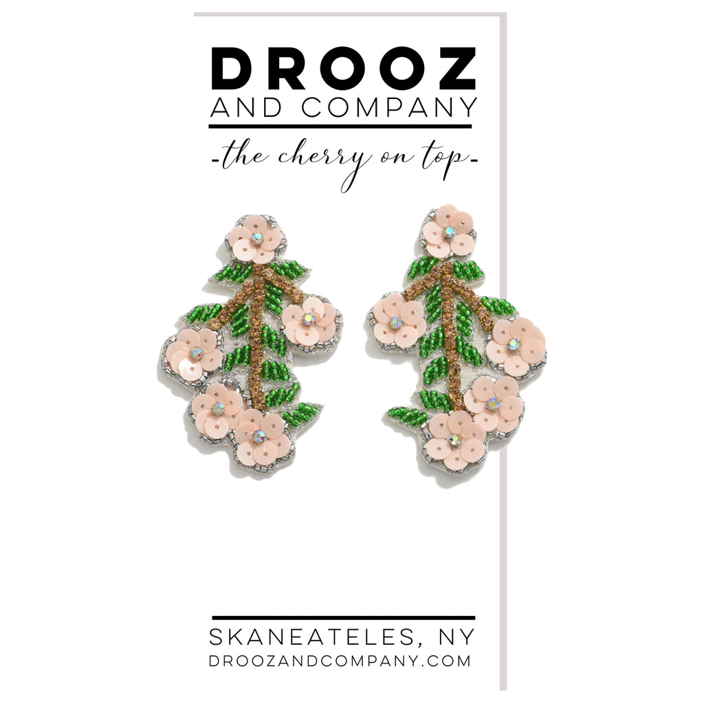 trellis pink Earrings- the cherry on top