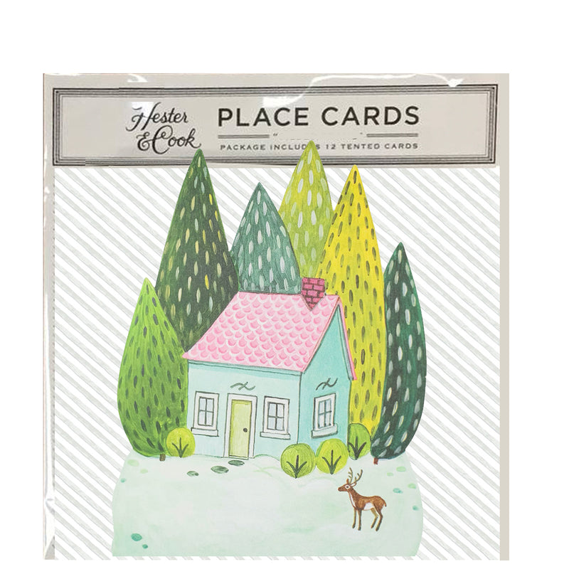 winter village : place card